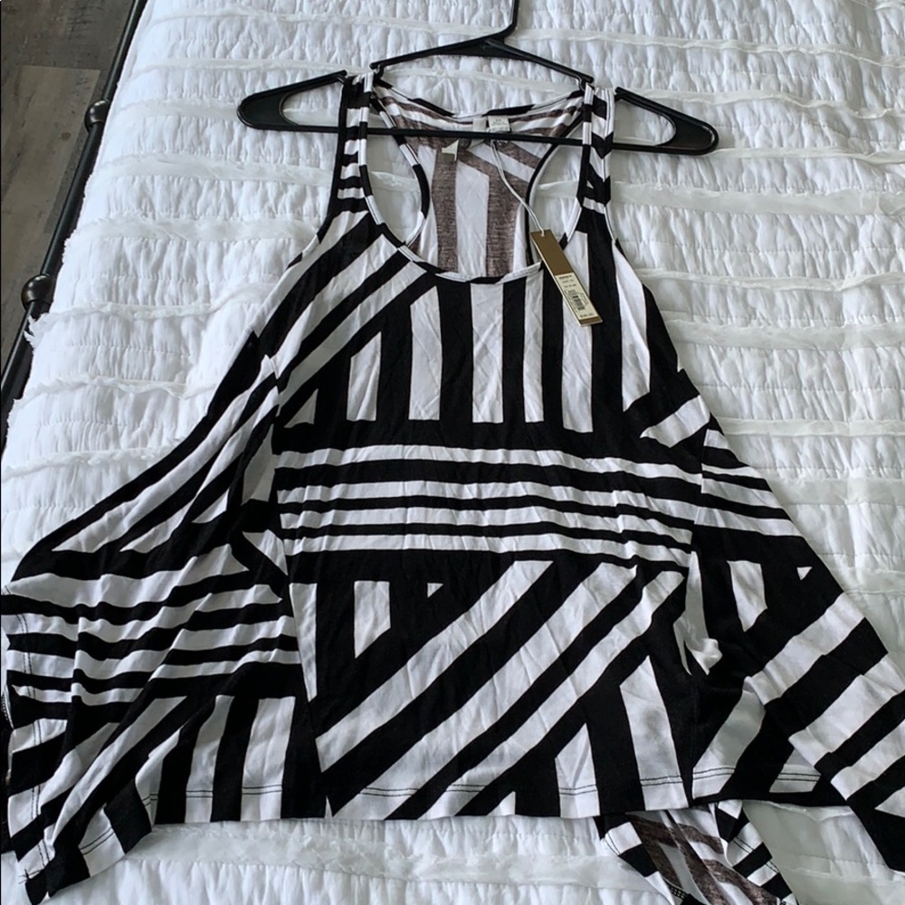 Lauren Conrad racerback uneven hem tank